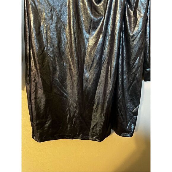 BCBGeneration Women’s Small Metallic Iridescent Surplice Sheath Mini Dress NWT - Picture 7 of 13